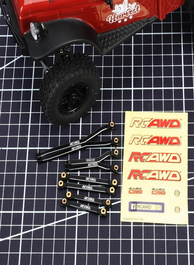 RCAWD CR18P High Clearance Tie Rods Set RC Linkage for Hobby Plus Rock Van, Trail Hunter, EVO Harvest, FUR-2411 Upgrades Parts Black - Image 5